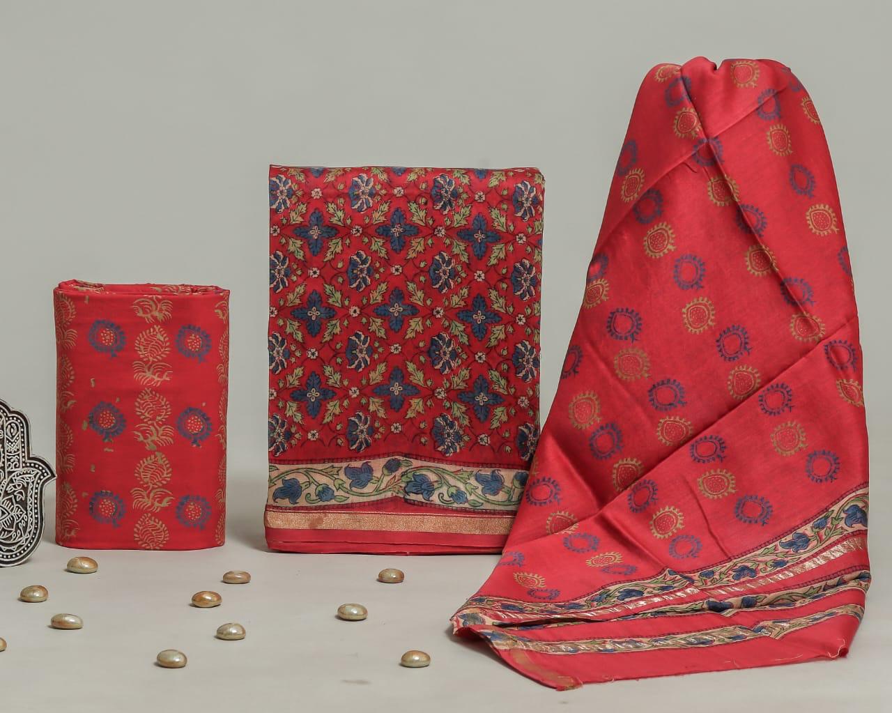 FESTIVE COLLECTION PREMIUM CHANDERI SILK SUITS 09