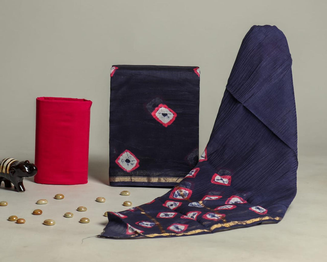 sachin and babi light blue dress Rayon dress material red with allover prints & embroidery work neck pa   Maatshi