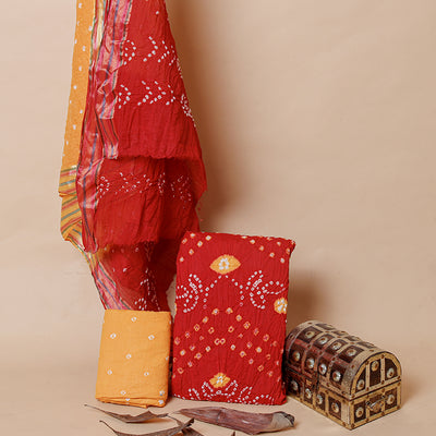 Art Silk Bandhani Suit at Rs 600/piece | Gota Patti Suit in Jaipur | ID:  23727855555