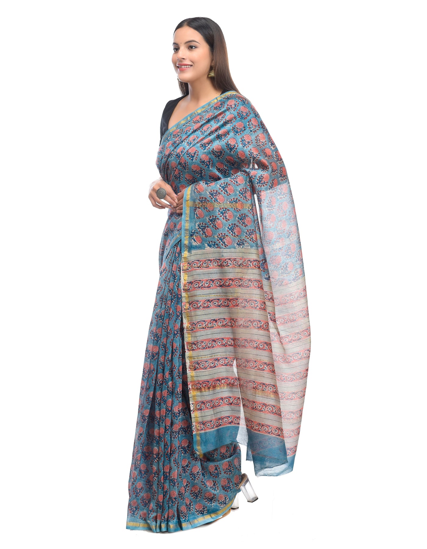 Buy Triveni Chiffon Embellished Grey Saree With Blouse Online at Best  Prices in India - JioMart.